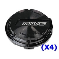 RAYS No.14 GL CAP BK/BK (a set of 4 caps)