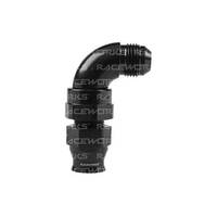 Raceworks Male To 1/2" Tube 90Deg Adapter  RWF-137-08-08BK