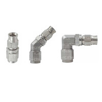 Raceworks Teflon Hose Fitting Straight Stainless Steel 45 Degree RWF-202-03SS