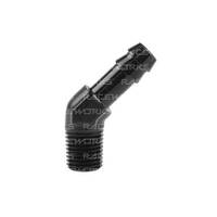 Raceworks Male NPT 1/8'' To 1/4'' () Barb 45 Deg 1/2" NPT to 5/8" Barb RWF-422-08-10BK