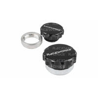 Raceworks Weld On Aluminum Filler With Black Male Cap 1In 1" RWF-461-16-ABK