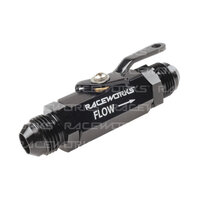 Raceworks Shut Off Valve AN-6 AN-8 RWF-650-08BK
