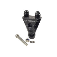 Raceworks Y Block Inline AN Male Flare 1X To 2X AN-6  RWF-934-08-06BK