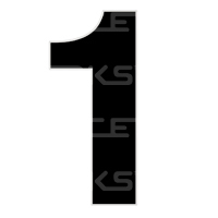 Raceworks Raceworks 28cm Black Number 1 CAMS Approved  RWM-026-1