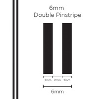 Pinstripe Double Black 6mm x 10mt