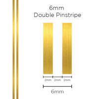 Pinstripe Double Gold 6mm x 10mt
