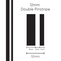 Pinstripe Double Black 12mm x 10mt
