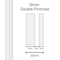 Pinstripe Double White 12mm x 10mt