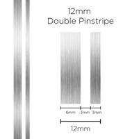 Pinstripe Double Silver 12mm x 10mt