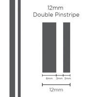 Pinstripe Double Charcoal 12mm x 10mt
