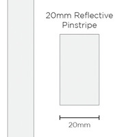 Pinstripe Reflective White 20mm x 1mt