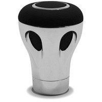 Chrome Gear Knob Black Leather Inserts