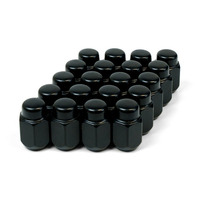 Wheel Nut Acorn Taper 12 X 1.25 Black 35mm 20pcs