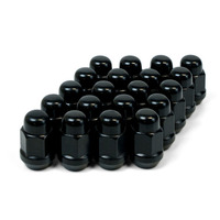 Wheel Nut Acorn Bulge 7/16 Black 35mm 20pcs