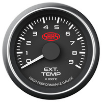 Exhaust Temp Gauge 0c-900c 52mm Black Muscle Series