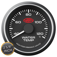 Water Temp Gauge 40c-120c 2 5/8 inch Black Muscle Series