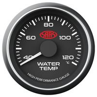Water Temp Gauge 40c-120c 52mm Black Muscle Series