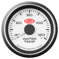 Water Temp Gauge 40c-120c 52mm White Muscle Series