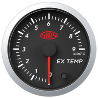 Exhaust Temp Gauge 0c-900c 52mm Black Street Series
