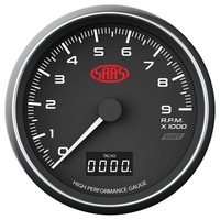 Tachometer 0-9K Shiftlite 3 1/2" 89mm In Dash Black Muscle Series