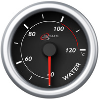Water Temp Gauge 40c-120c 52mm Black Autoline