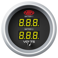 Dual Volt Digital Gauge 8v-18v 52mm Black Muscle Series 2
