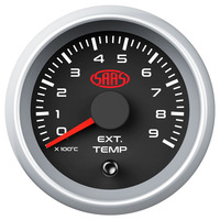 Exhaust Temp Gauge 0c-900c 52mm Black Muscle Series 2