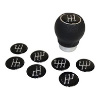 Leather Gear Knob Black Ball with 8 Shift Patterns