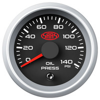 Oil Press Gauge 0-140psi 52mm Black Muscle Series 2