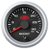 Boost Gauge Diesel 0-30 psi 52mm Black Muscle Series 2