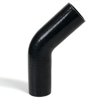 45Deg 4 Ply Silicone Hose 45mm x 45mm Black