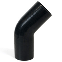 45Deg 4 Ply Silicone Reducer 89mm x 95mm Black