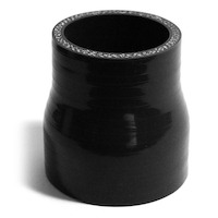 Straight 4 Ply Silicone Reducer 51mm x 57mm x 76mm Black