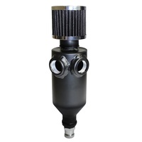 Oil Catch Can Baffle 2 X -12 AN Out Black Aluminium 500ml
