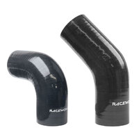 Raceworks 45 Degree Silicone Elbow 1.75'' (44mm) Black 45 Degree SHE-045-175BK