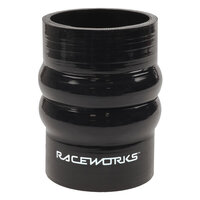 Raceworks Silicone Double Hump Hose 3'' (76mm) Black  SHH-300BK