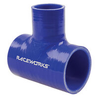 Raceworks Silicone Hose Tee 2.5'' ID1.5'' Spout Blue  SHT-250150BE