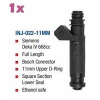 Siemens Deka IV 668cc Full Length Bosch Connector FUEL INJECTOR