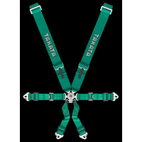 GENUINE TAKATA RACING HARNESS 6 PIONT 3 X 2 INCH SNAP GREEN (FIA APPROVE)