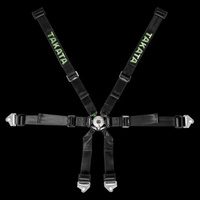 GENUINE TAKATA RACING HARNESS 6 PIONT 2 X 2 INCH SNAP BLACK (FIA APPROVE)
