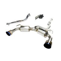 Invidia Dual N1 Turbo Back Exhaust w/PSR O2 Outlet, Ti Tips for Mitsubishi EVO X