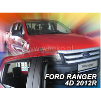 Slim-line Weather Shields FOR Ford Ranger/Raptor PX 4 Door 12-22
