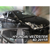 Slim-line Weather Shields FOR Hyundai Veloster FS Hatchback 3 Door 11-18