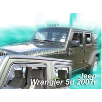 Slim-line Weather Shields FOR Jeep Wrangler 3 Door JK 07-18