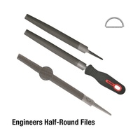 TOLEDO Half Round File Smooth - 300mm 6 Pk 12HR03BU x6