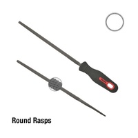 TOLEDO Round Rasp Second Cut - 250mm 6 Pk 151502BU x6
