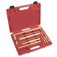 TOLEDO Brass Punch &amp; Hammer Set - 9 Pc.