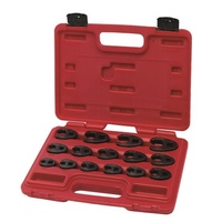 TOLEDO Crowfoot Wrench Set Flared 3/8" &amp; 1/2" - Metric (8 - 24mm) 15 Pc