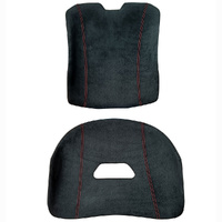Tillett Two Panel Dinamica Suede Trim Set w/Red Stitch - Suits Tillett B10 XL Size Seat Only