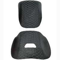 Tillett Two Panel Hex Stitch Suede Trim Set w/Silver Side Lines - Suits Tillett B8 STD Size Seat Only